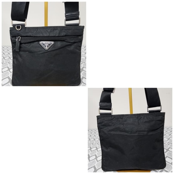 Authentic Prada Vintage Vela Nero Nylon Shoulder Bag Black - Picture 6 of 10